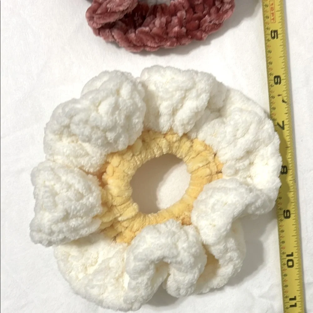 Hair Scrunchie Handmade Watermelon & Daisy NEW